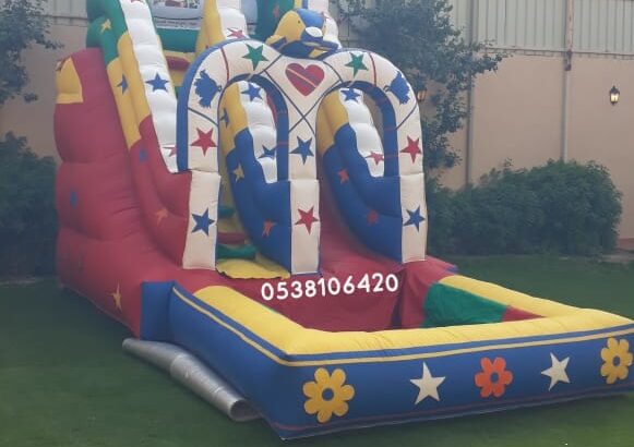 تأجير ملعب صابوني نمار نطيطات الرمال زحاليق مائيه